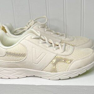 Vionic Aviate womens suede trim performance running shoes 7.5 Marshmallow Mesh